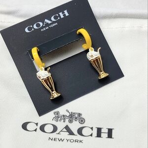 Coach Milkshake Huggie Earrings w Jewelry Bag